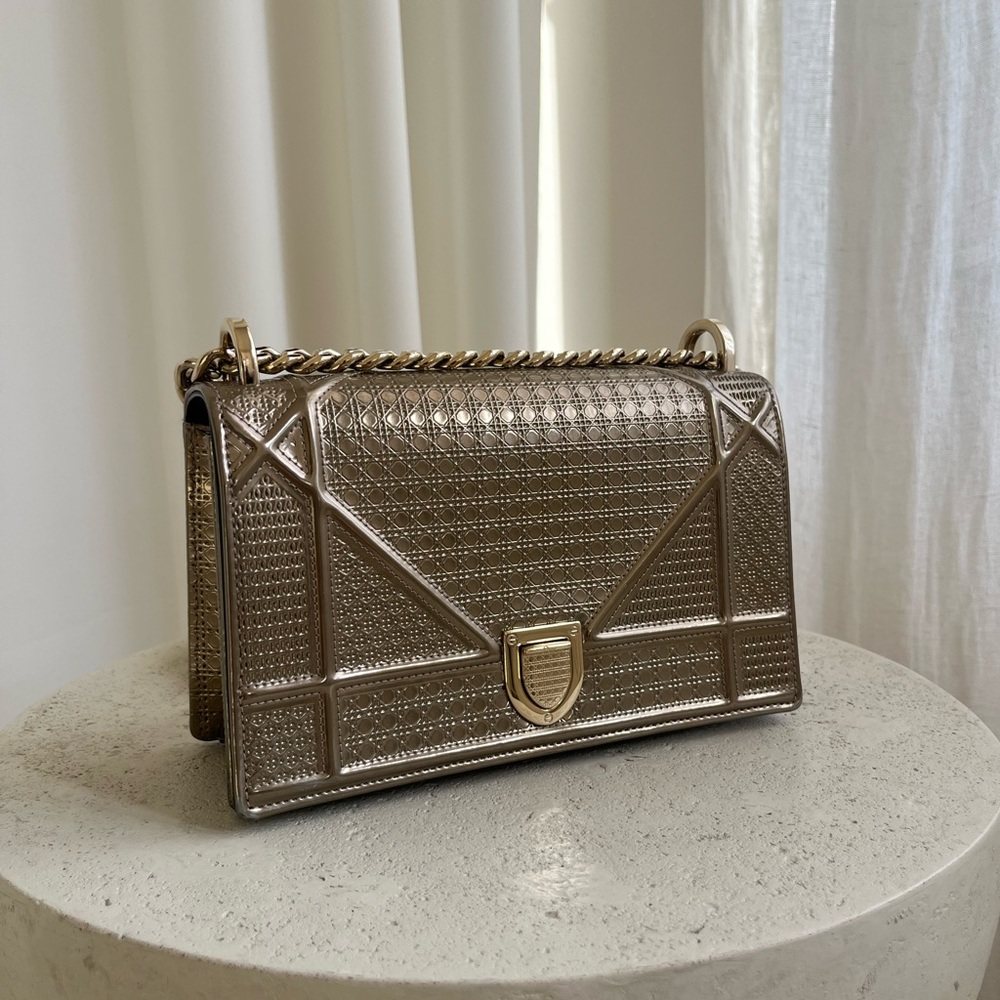 Christian Dior Diorama Chrome Flap Bag
